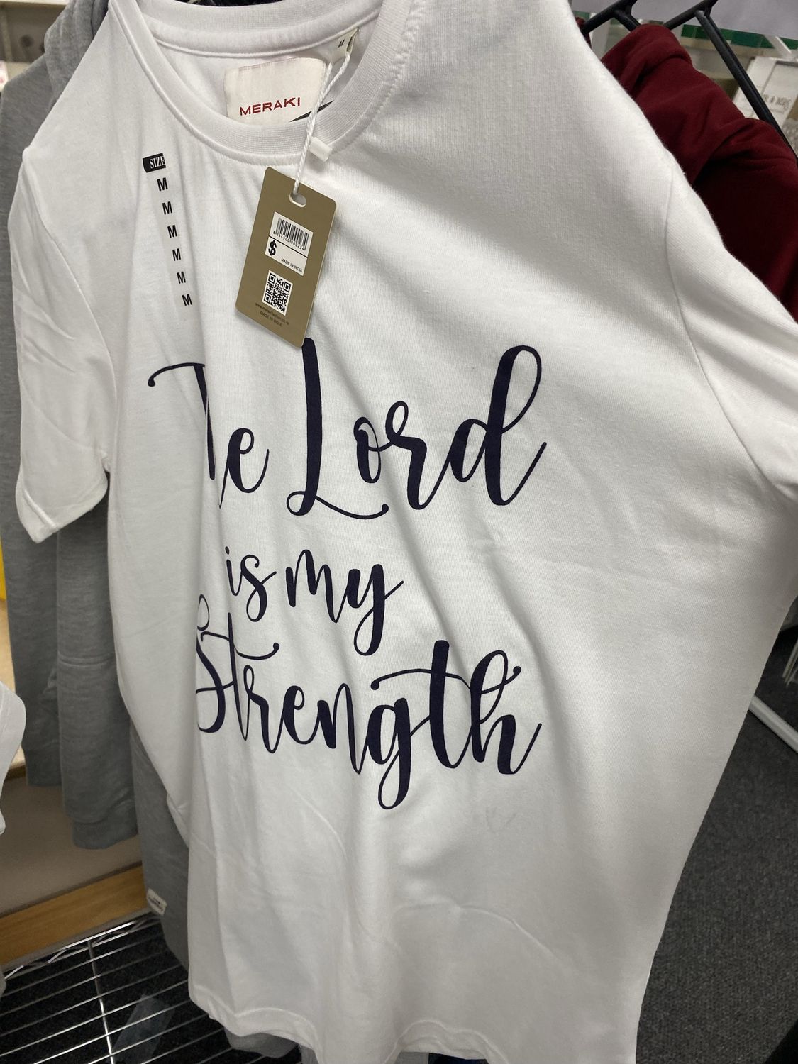 Tshirt Lord is My Strength White 2XL