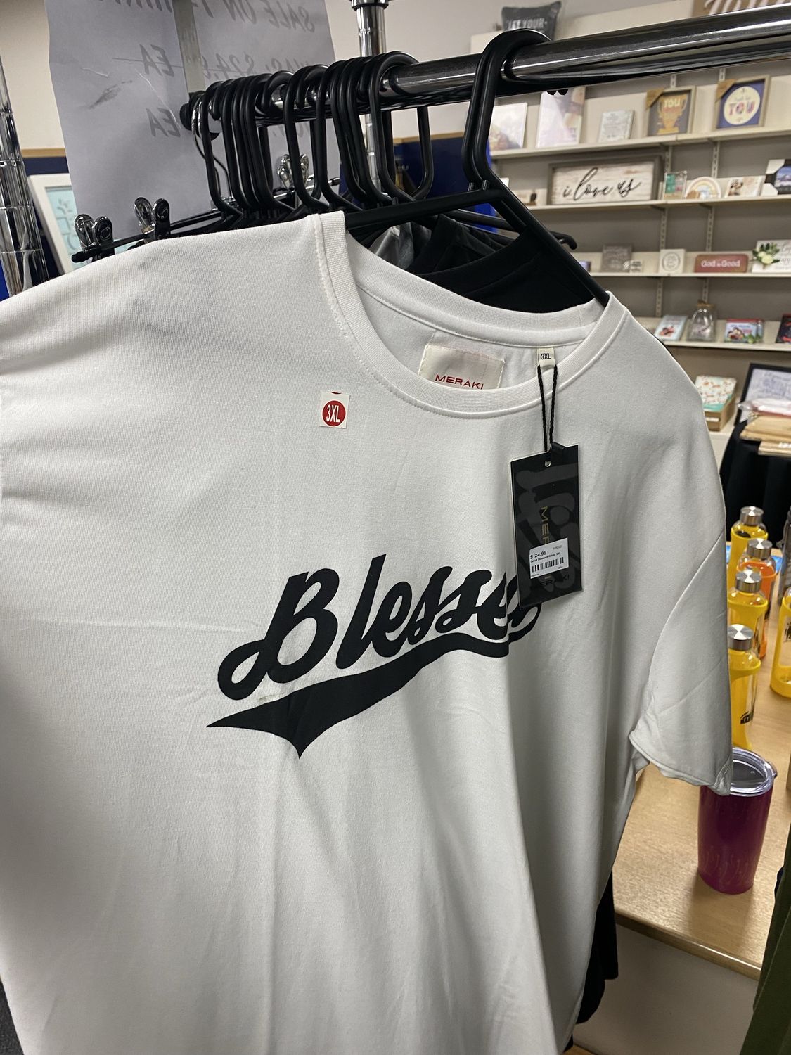 Tshirt Blessed White 3XL