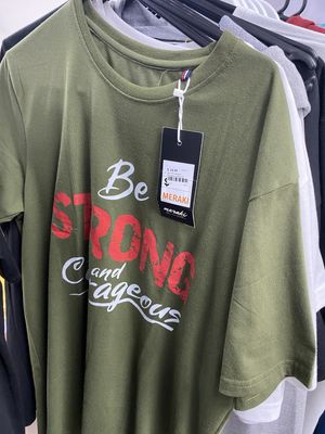 Tshirt Be Strong &amp; Courageous Olive 4XL