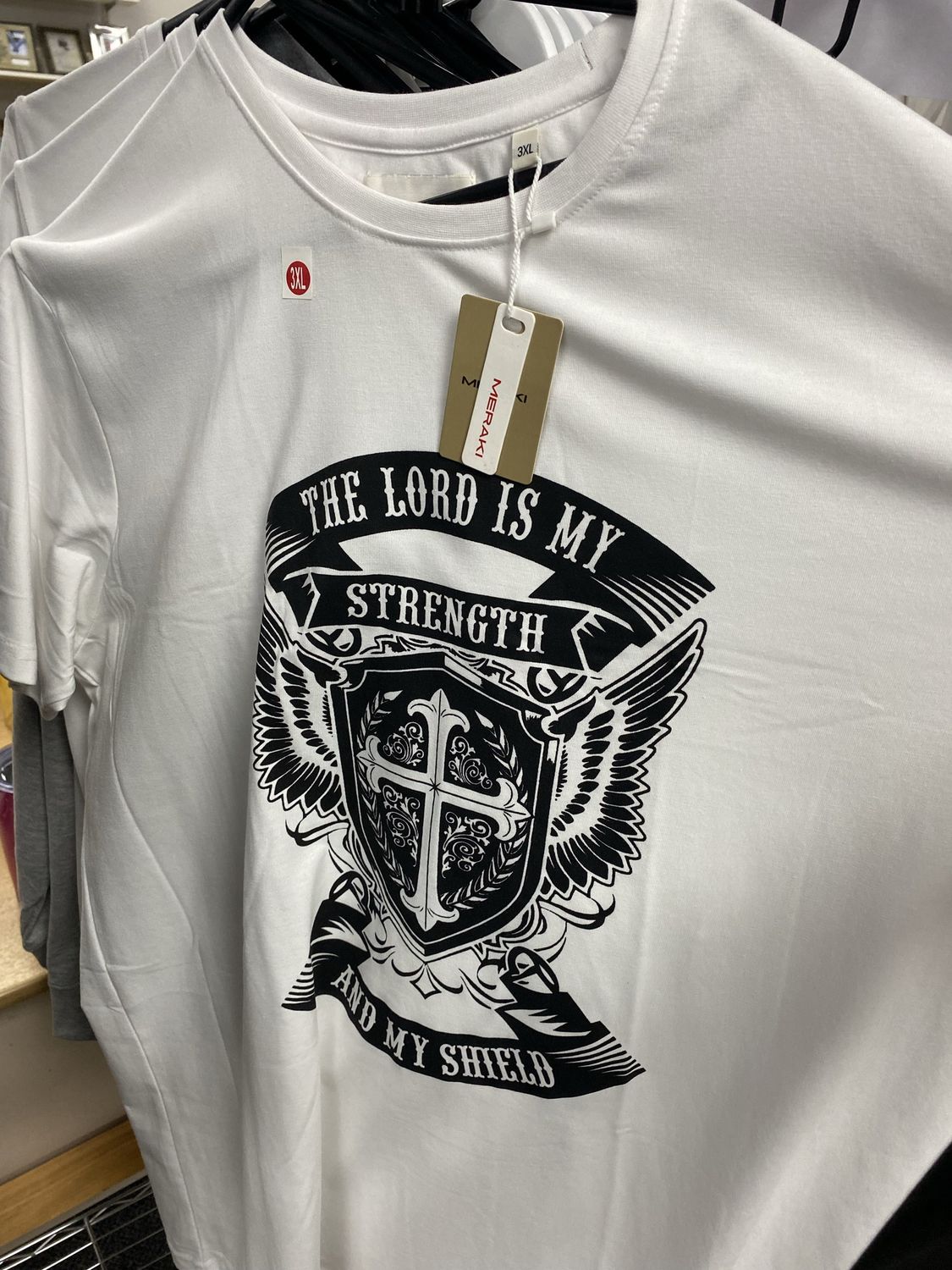 Tshirt Lord Is My Strength &amp; S White 3XL