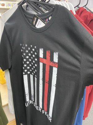 Tshirt Faith Over Fear (Flag) Black 3XL