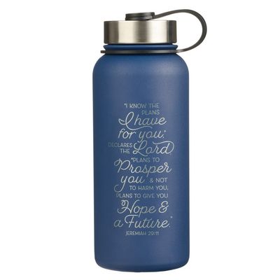 Water Bottle Jeremiah 29v11 Blue SS