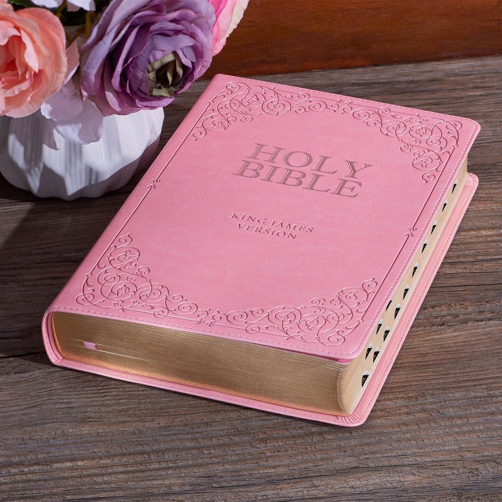 KJV Giant Print Full Size Pink Luxleather