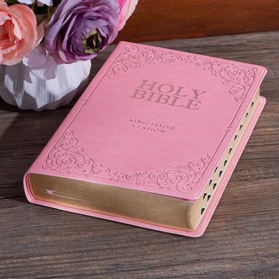 KJV Giant Print Full Size Pink Luxleather