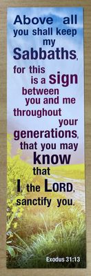 Bookmark - Above All You Shall Keep My Sabbaths. (Singles)