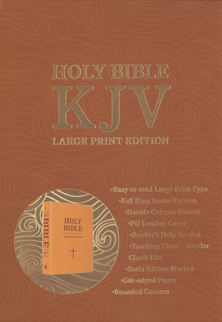 KJV Large Print PU - Sand (Sandinavia)