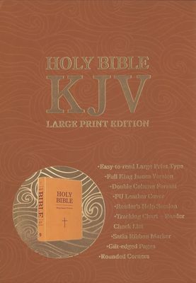 KJV Large Print PU - Sand (Sandinavia)