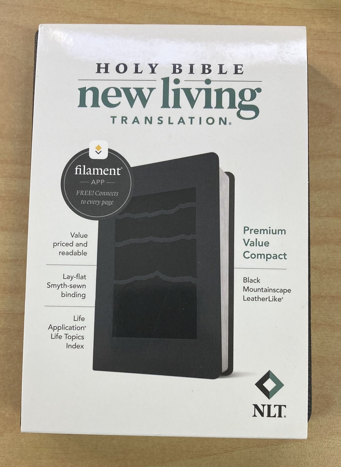 NLT Bible Compact Premium Value Filament Black Mountain