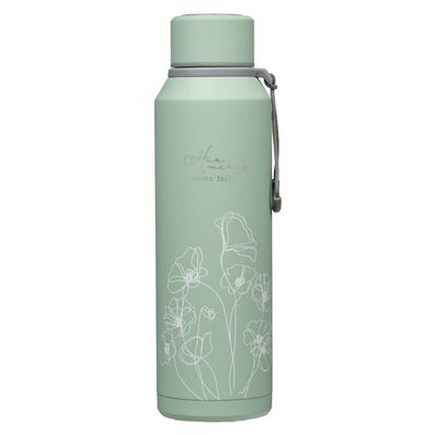 Water Bottle His Mercy Never Fails Teal