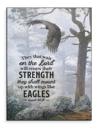 Mounted Print They That Wait Eagle