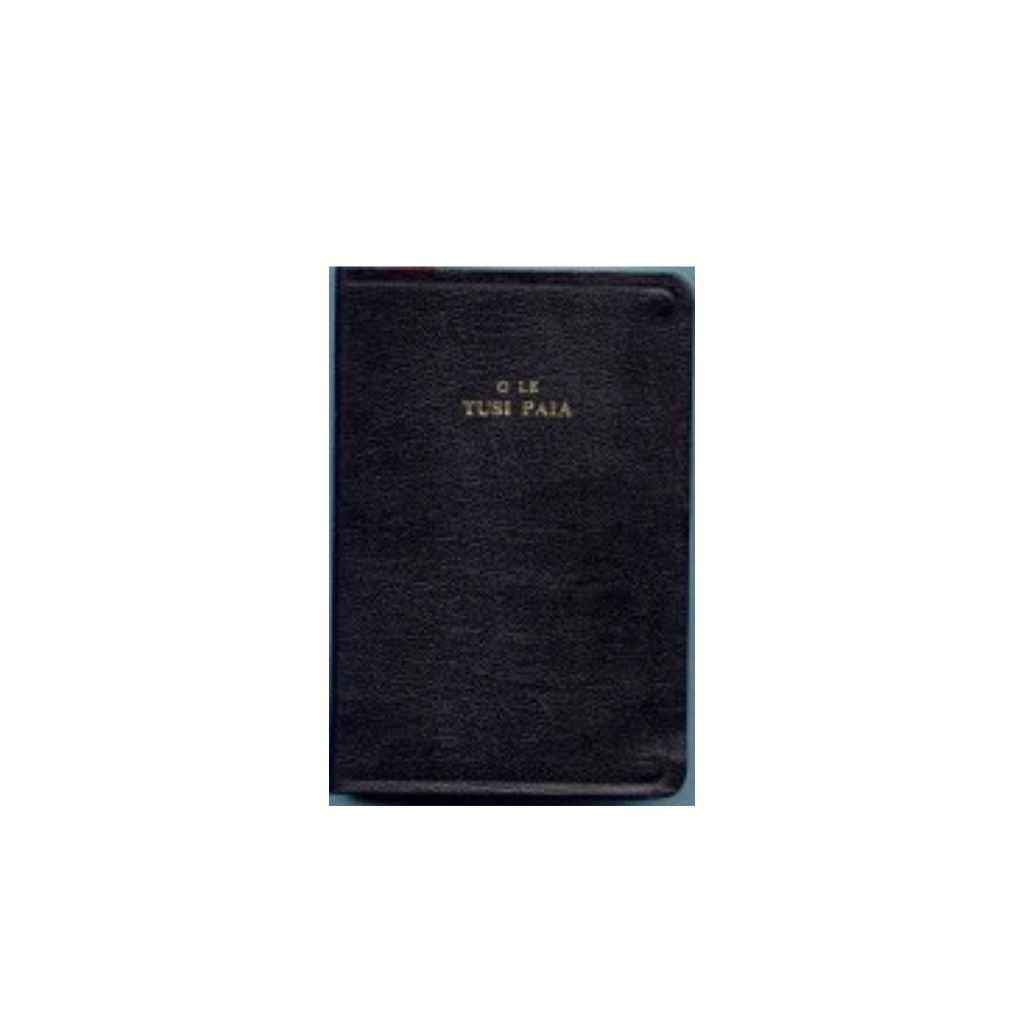 Samoan Bible 1887 Old Imitation Leather Black Zip