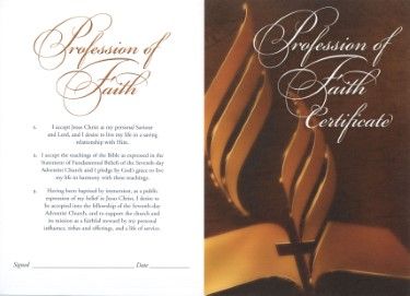 Profession of Faith Certificates