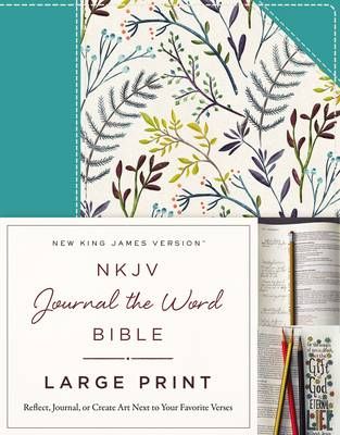 NKJV Journal The Word Large Print Hardcover Blue Floral