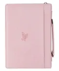 Bible Cover, Large, Under His Wings Pink Faux Leather Fashion - Psalm 91:4