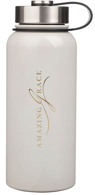 Water Bottle SS White Amazing Grace