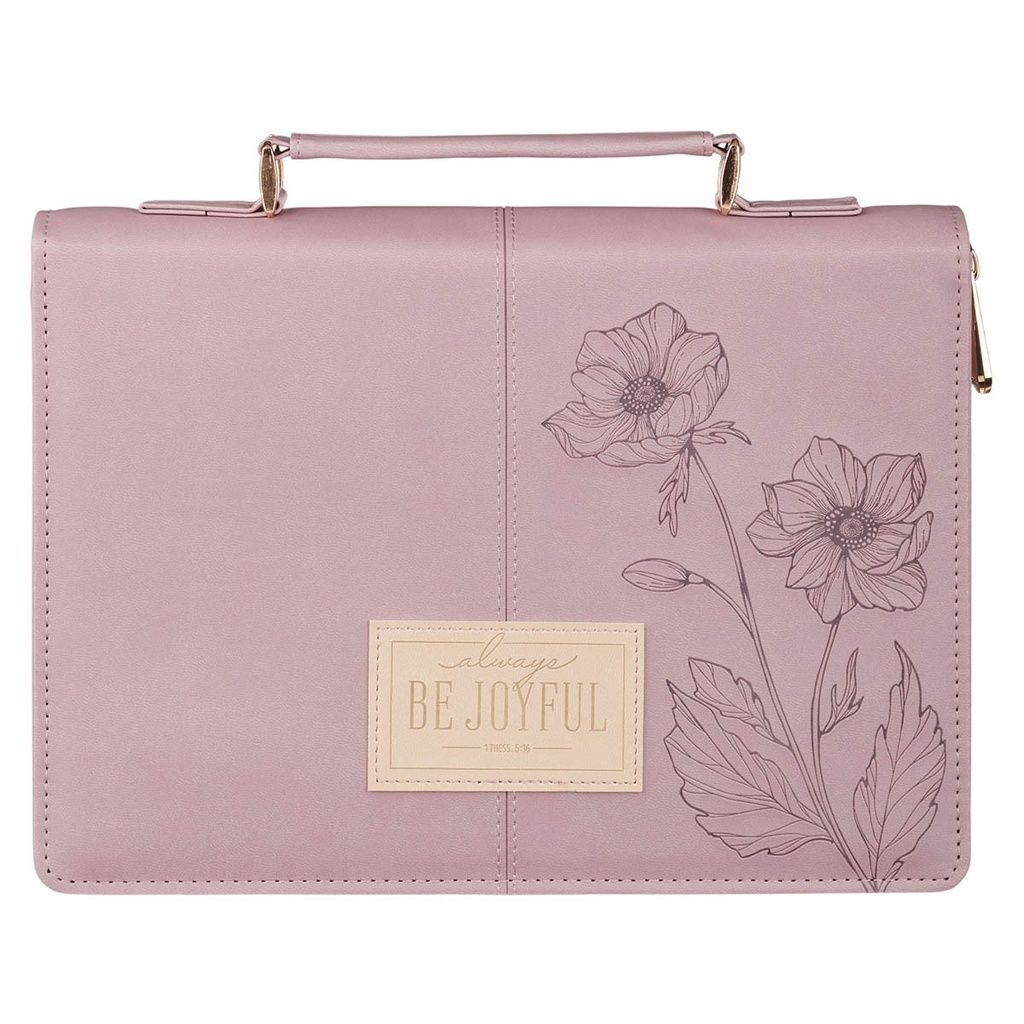 Bible Case Medium Be Joyful Fashion Dusty Mauve