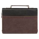 Bible Case Large Pursue Righteousness Black/Walnut Brown
