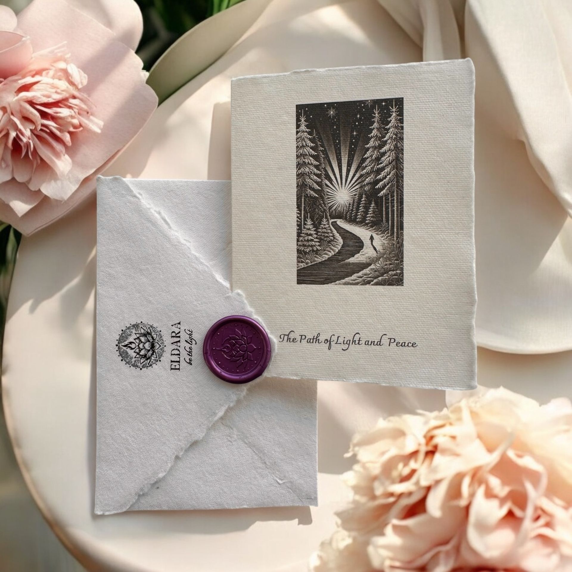 The Path of Light and Peace - Greeting Card