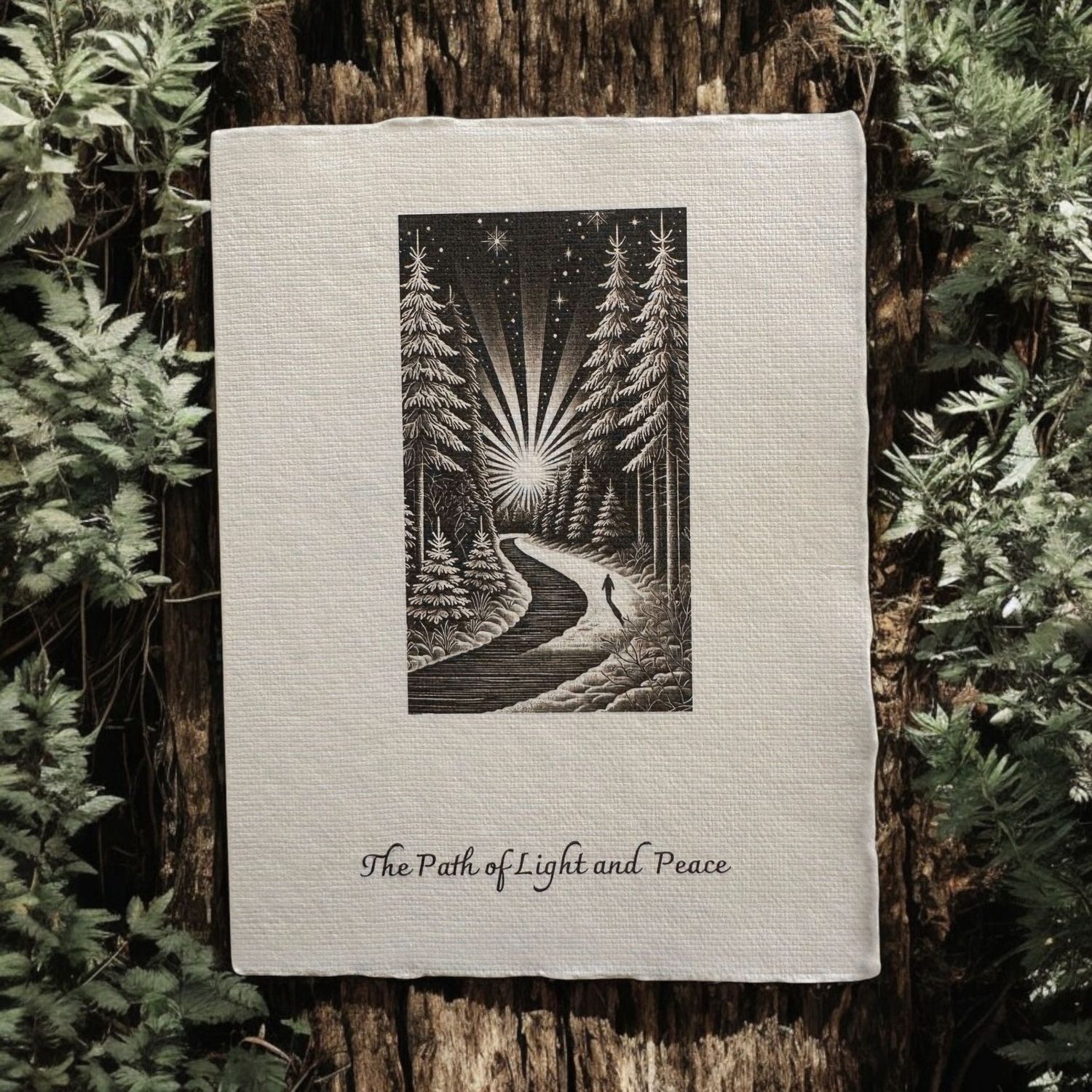The Path of Light and Peace - Greeting Card
