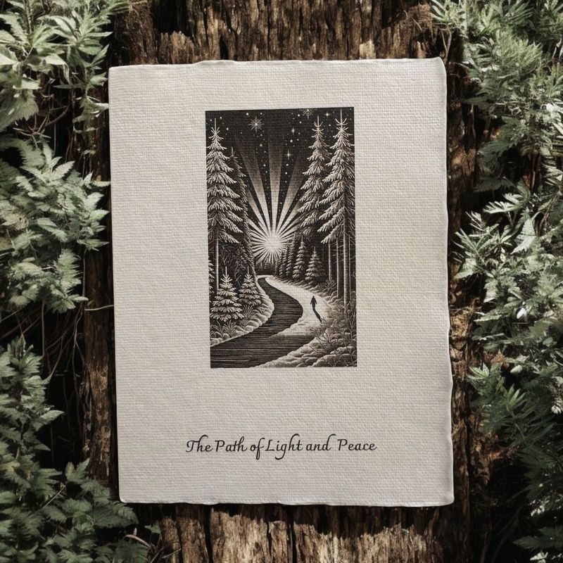 The Path of Light and Peace - Greeting Card