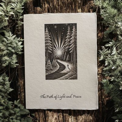 The Path of Light and Peace - Greeting Card