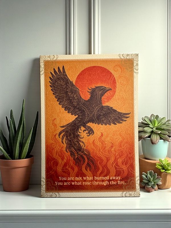 You are not what burned away. You are what rose through the fire.