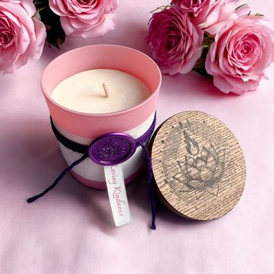 Loving Kindness - Rose Quartz Compassion Candle Loving Kindness - Rose Quartz Compassion Candle