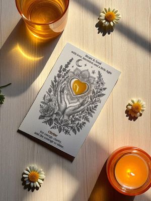 Heart and Soul - Citrine Crystal Card