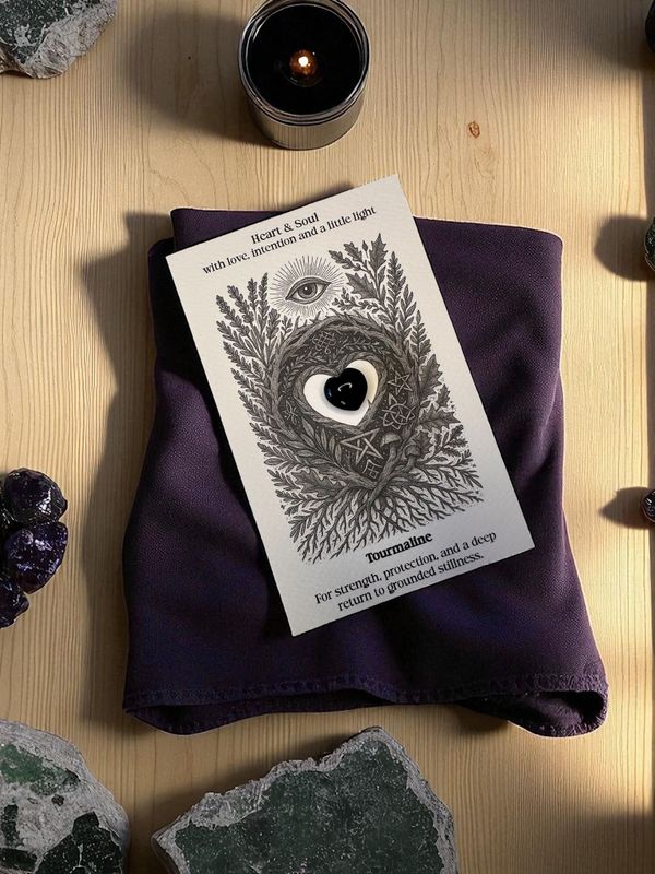 Heart and Soul - Tourmaline Crystal Card