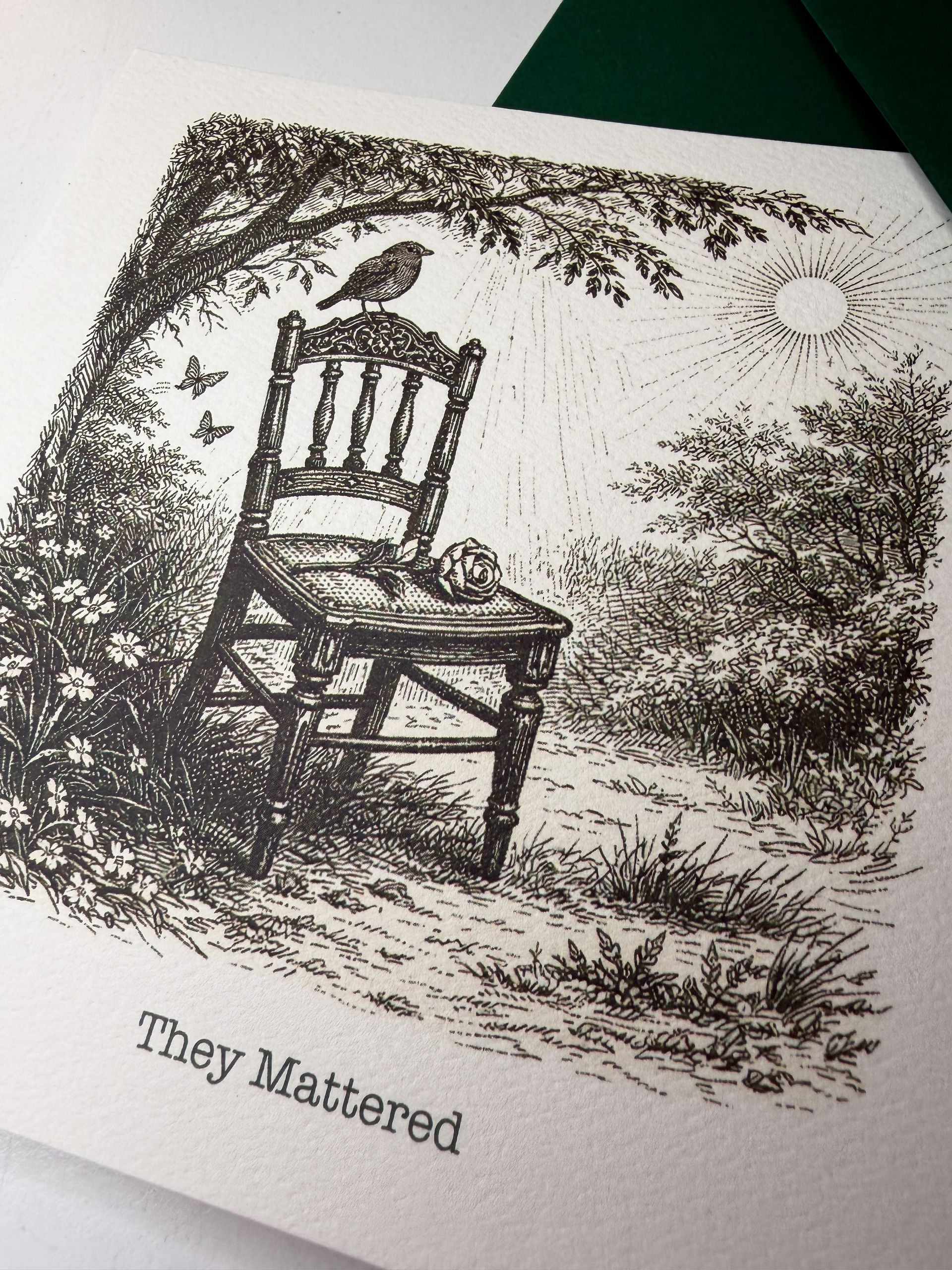 For Loss,  They Mattered - Greetings Card