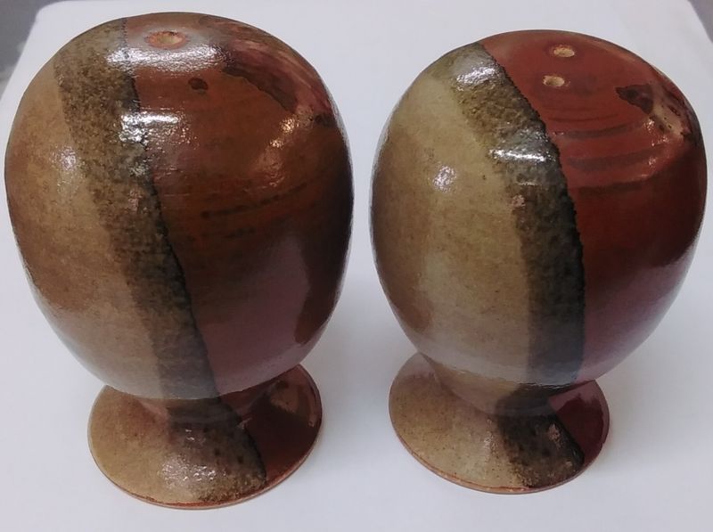 Funky studio pottery salt &amp; pepper shakers