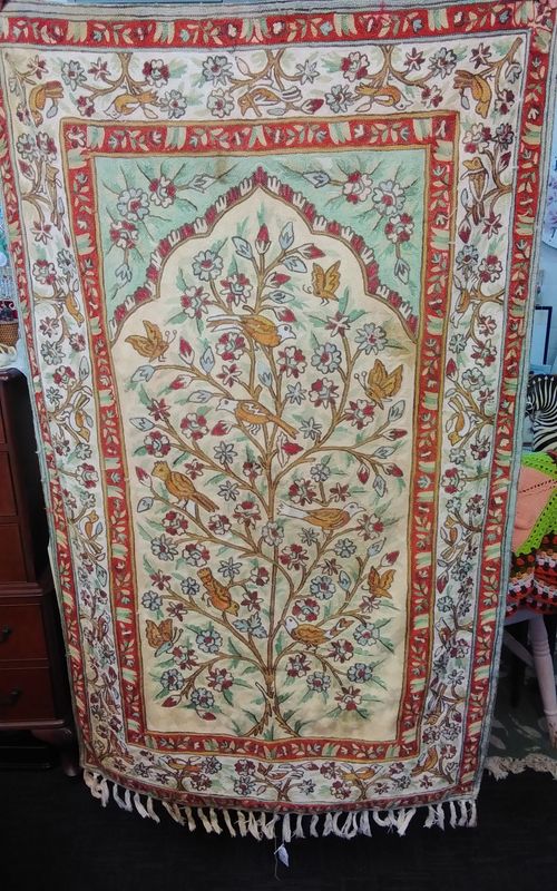 Vintage Kashmiri &#39;tree of life&#39; throw/wall hanging