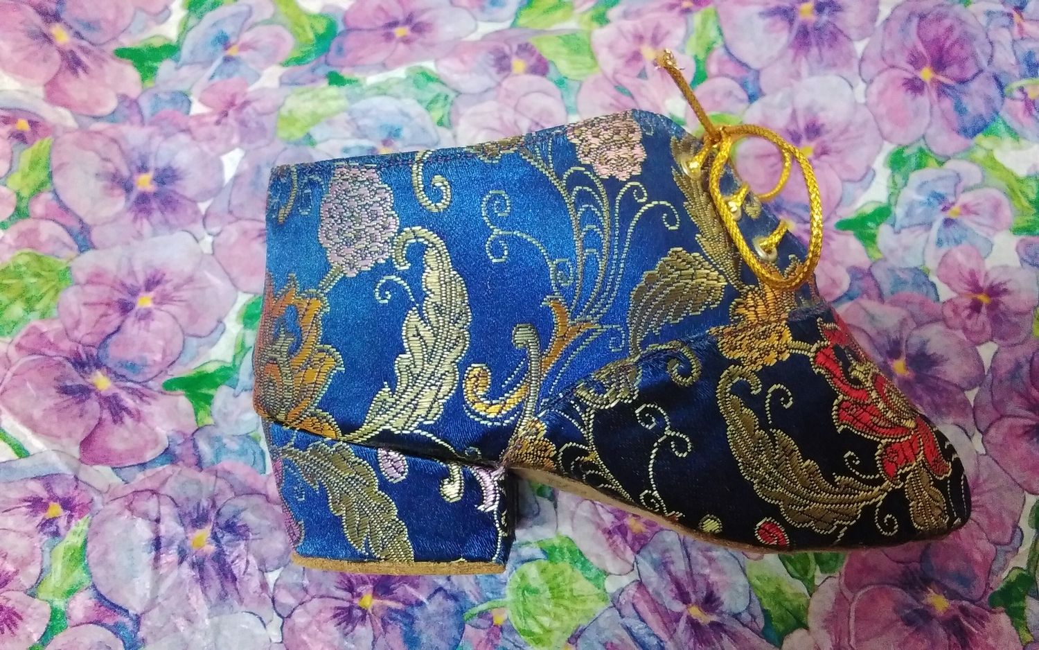 Vintage Chinese bound foot shoe. Wai Aik, Malacca.