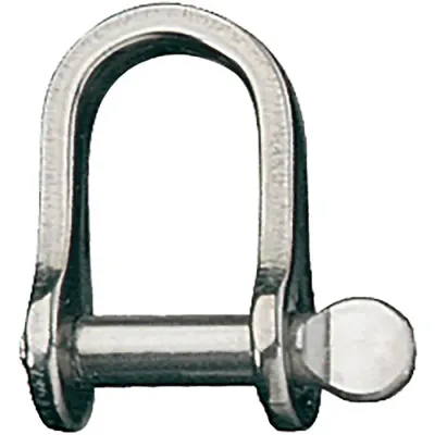 RF617 Stainless Steel D Shackle, 1/4" Coined Pin RF617 Stainless Steel D Shackle, 1/4" Coined Pin