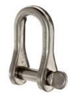 Stainless Steel D Shackle, 5/16" Pin, Coined Head Stainless Steel D Shackle, 5/16" Pin, Coined Head