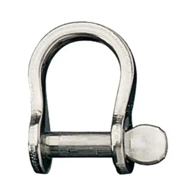 Stainless Steel Bow Shackle, 1/4" Pin, Coined Head Stainless Steel Bow Shackle, 1/4" Pin, Coined Head
