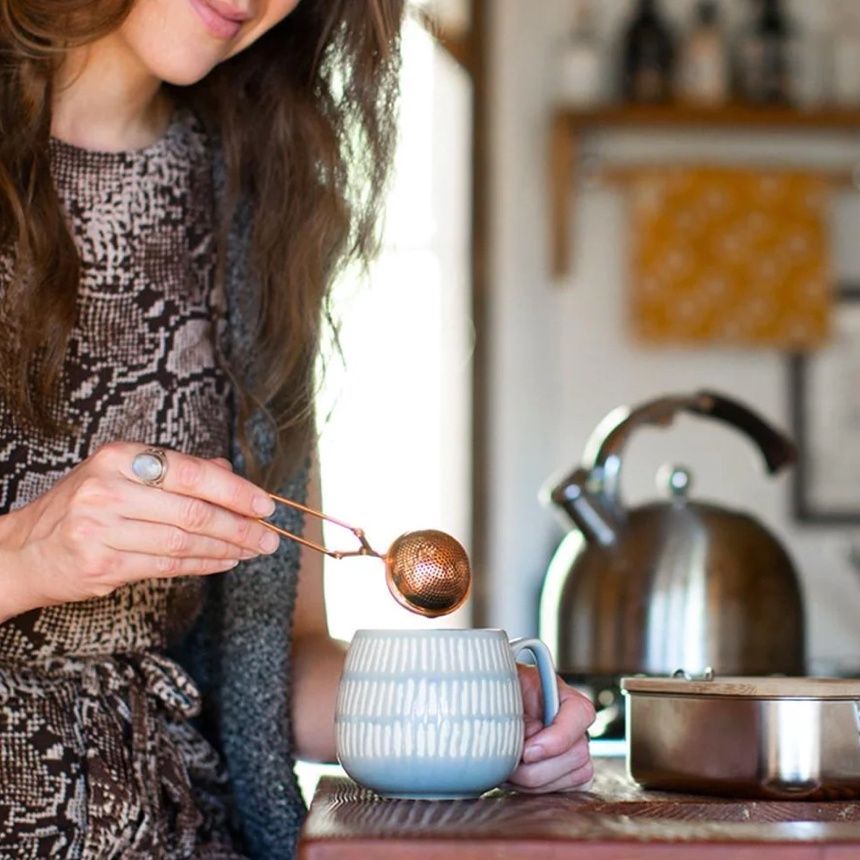 Earths Tribe - Tea Infuser - Stainless Steel &amp; Rose Gold