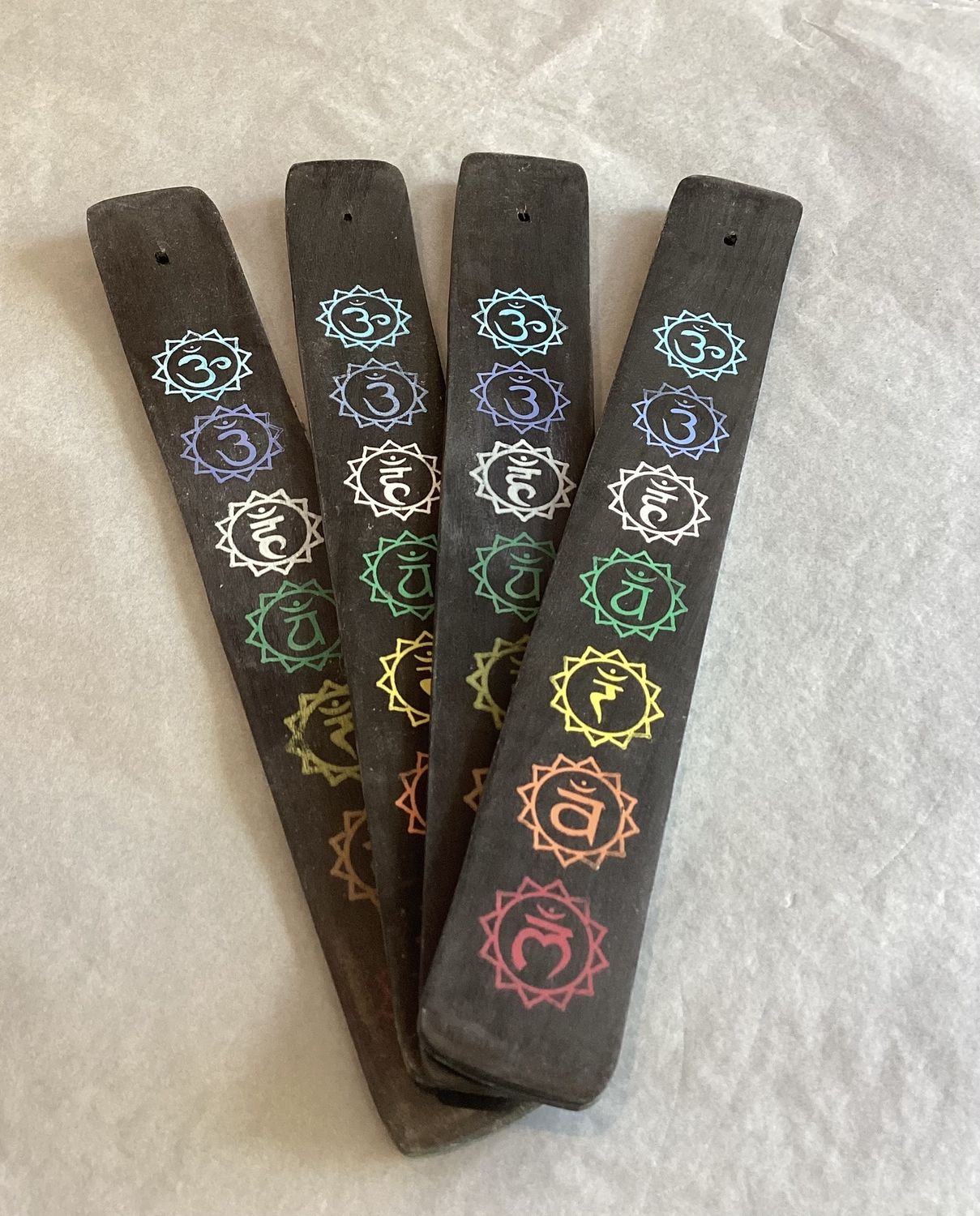Chakra incense holder, Color: Black