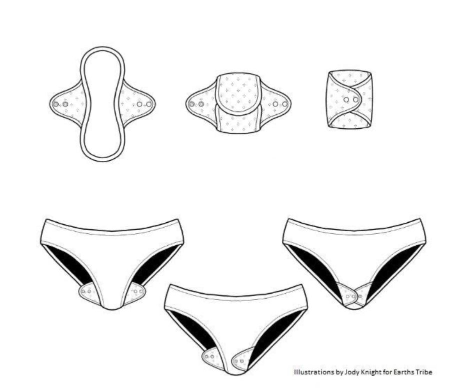 Earths Tribe - Reusable Organic Cotton Menstrual Pads