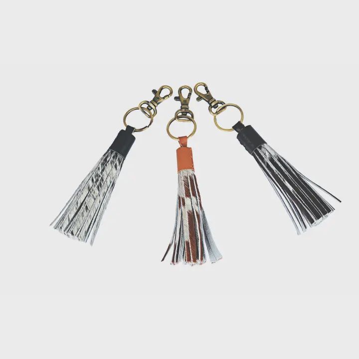Tassel Key ring Bali, Color: Tan