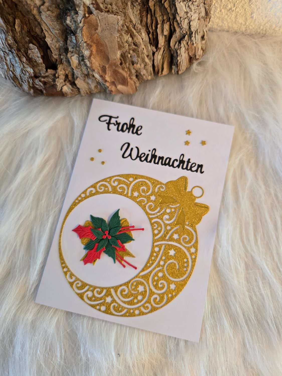 Weihnachtskarte &quot;Frohe Weihnachten&quot; mit Umschlag