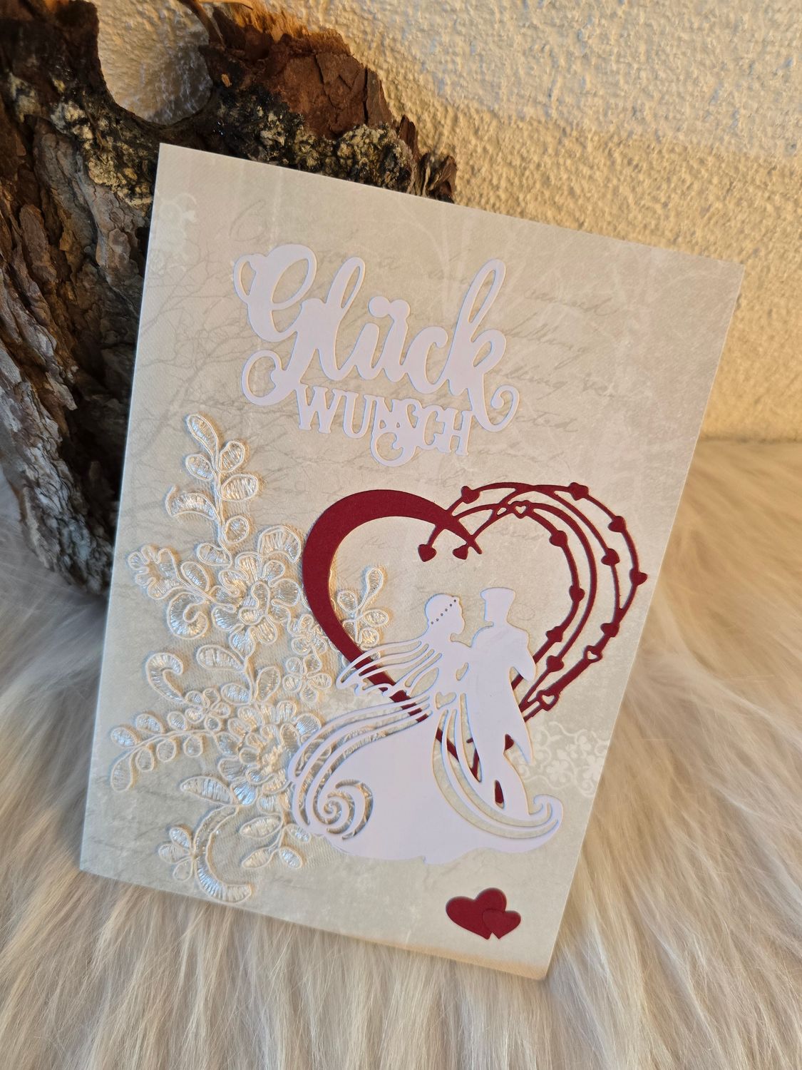 Hochzeitskarte &quot;Glückwunsch&quot;, Karte zur Hochzeit