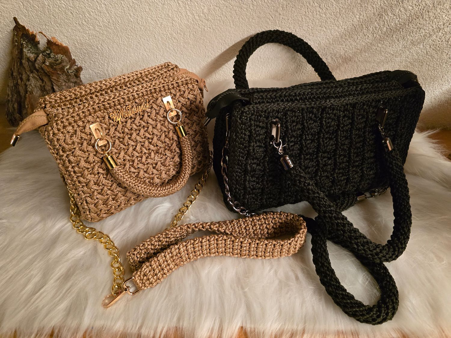 Design Taschen mit Innenfutter, Innenfach