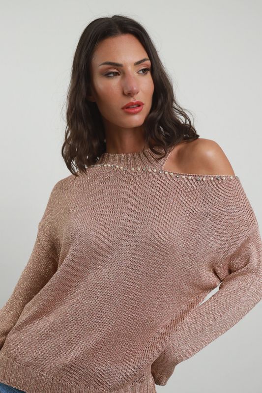 MAGLIA CUT-OUT STRASS SUSY MIX