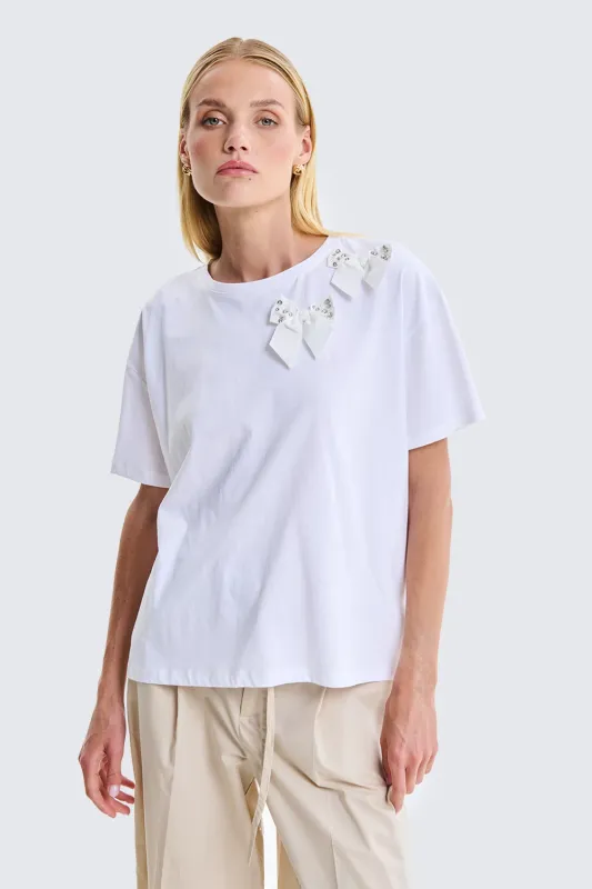 T-SHIRT CON FIOCCHI TWO WAY