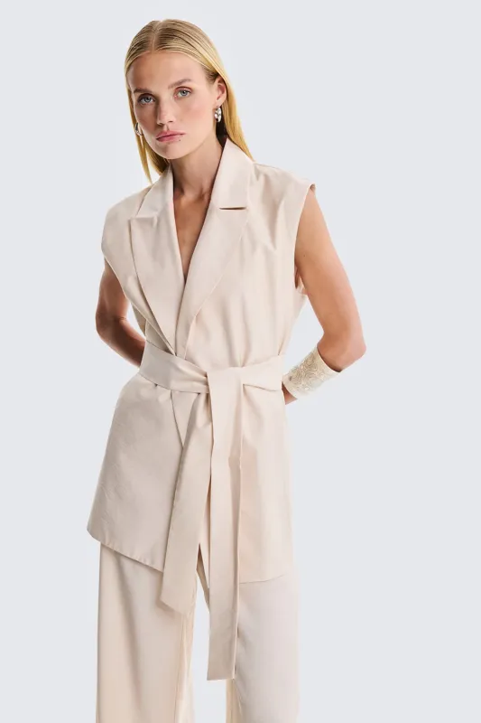 GILET CON CINTURA TWO WAY