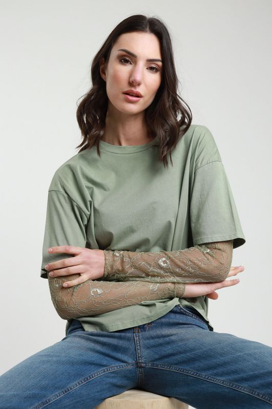 Maglia manica pizzo "SUSY MIX"