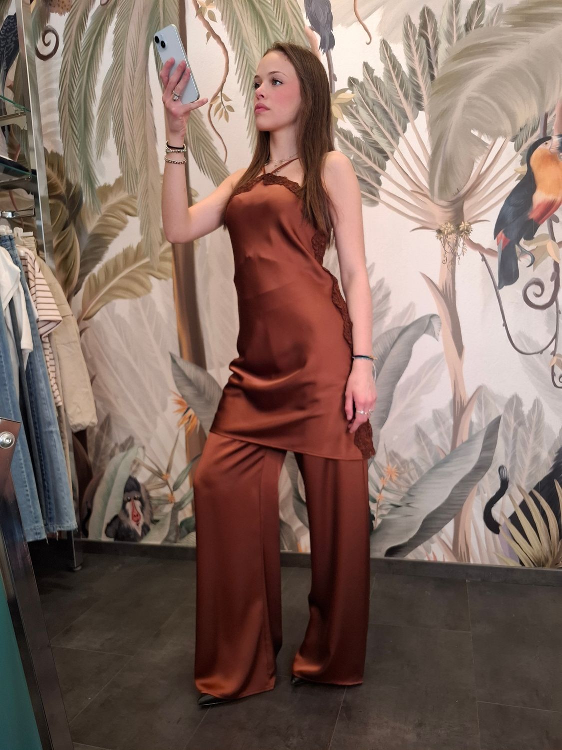 Pantalone double satin "OPERA'"