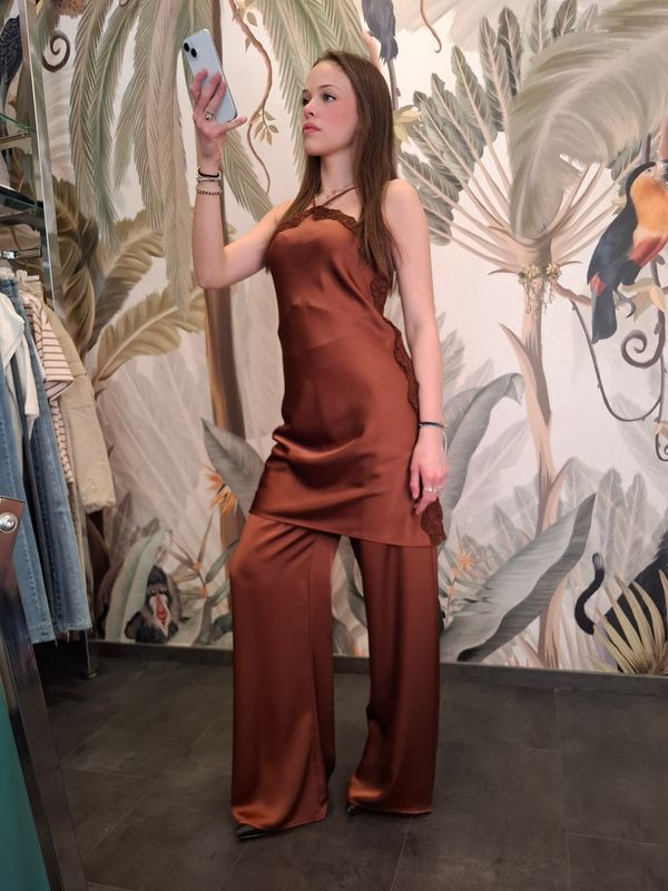 Pantalone double satin "OPERA'"