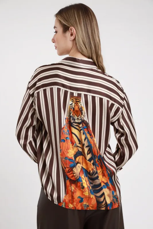 Camicia Righe + Tigre SUSY MIX